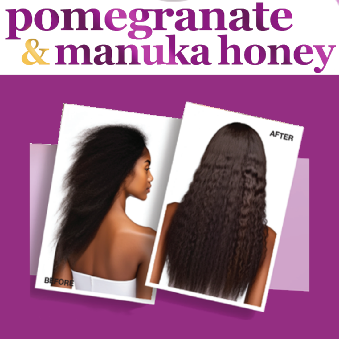 Difeel Pomegranate & Manuka Honey Shampoo & Conditioner 4-PC Set - Includes 33.8oz Shampoo, 33.8oz Conditioner, 8oz Leave in Spray and 7.1oz Hair Oil