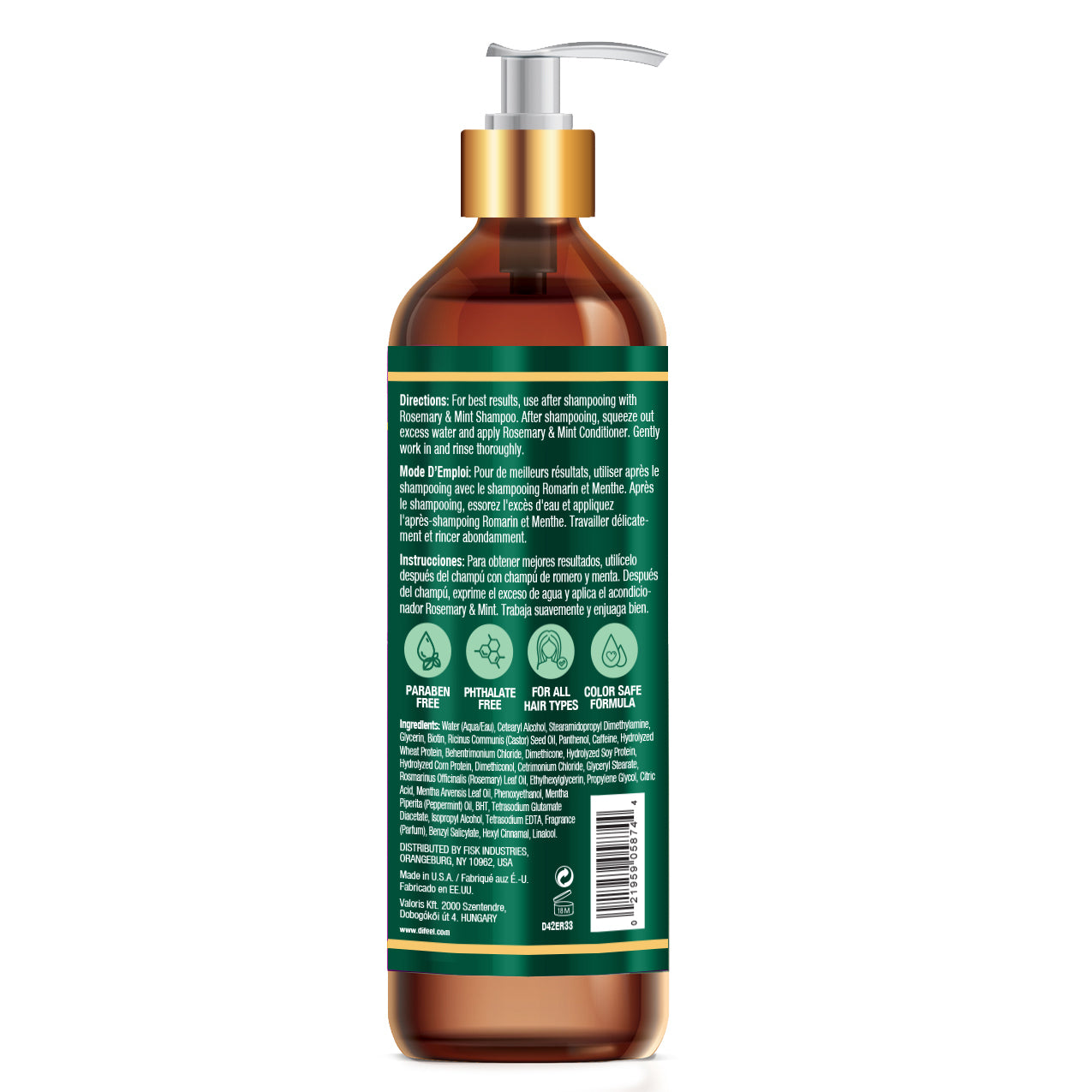 Difeel Elevated Rosemary and Mint Conditioner 33.8 oz.