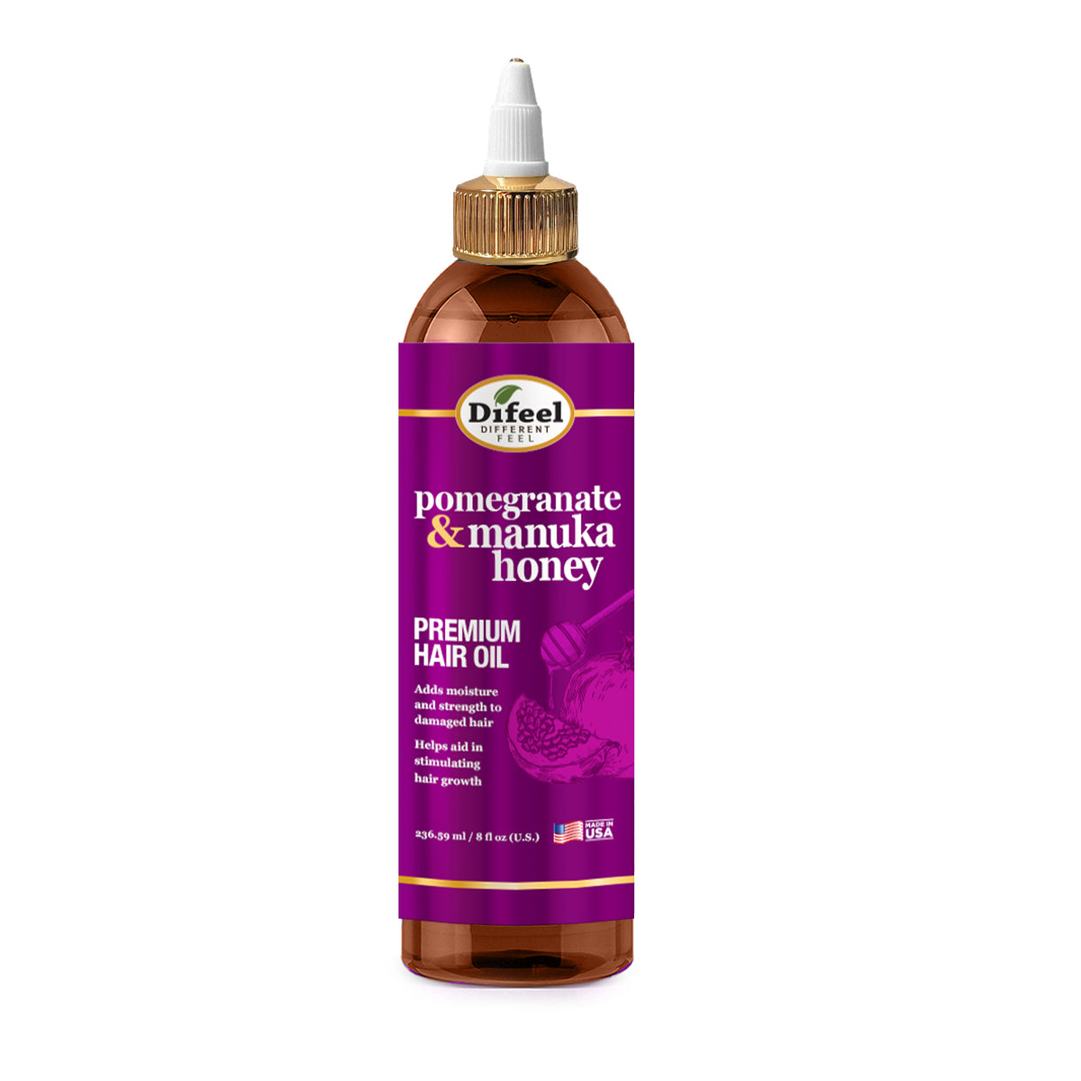 Difeel(Sunflower)  Pomegranate & Manuka Honey Premium Hair Oil (2.5oz)