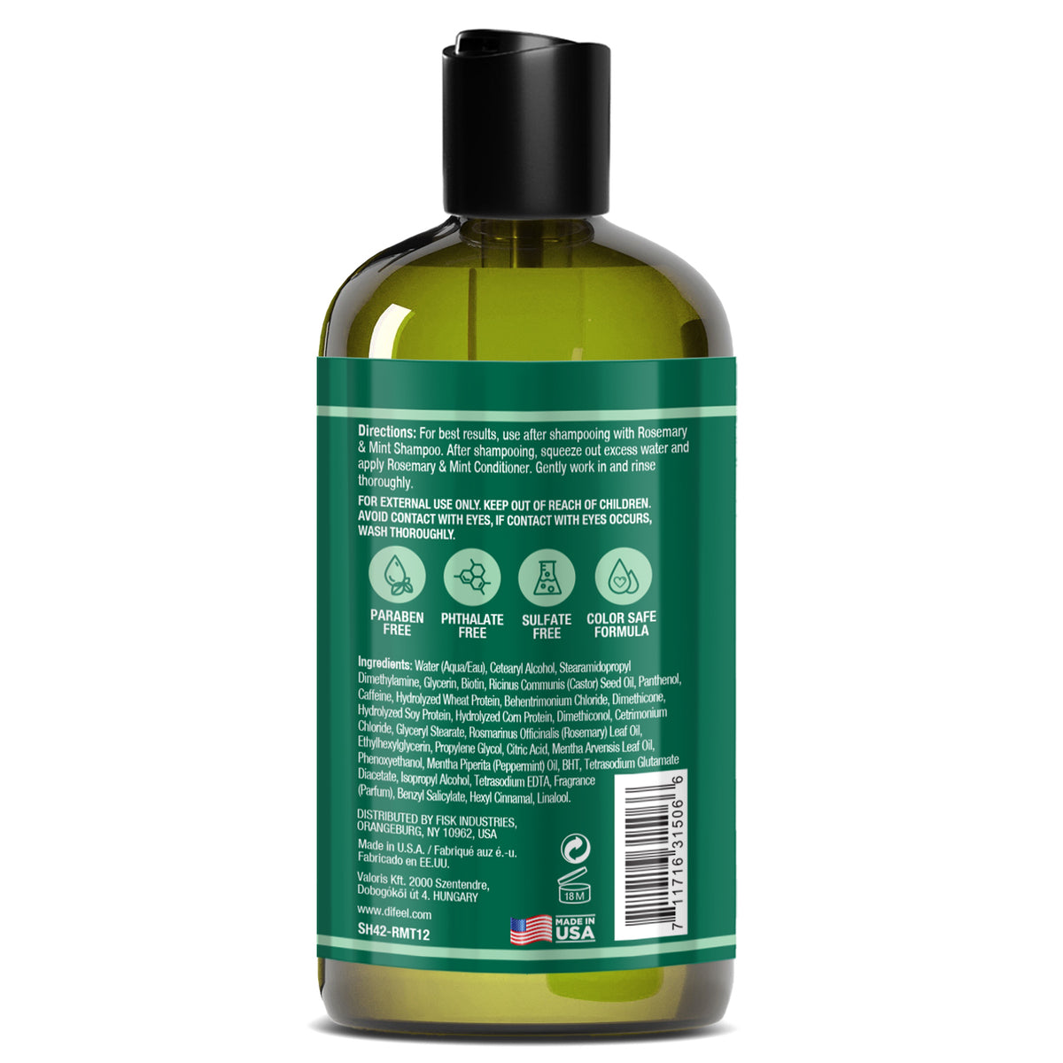 Difeel Rosemary Mint Leave-In Conditioning Spray with Biotin 6oz