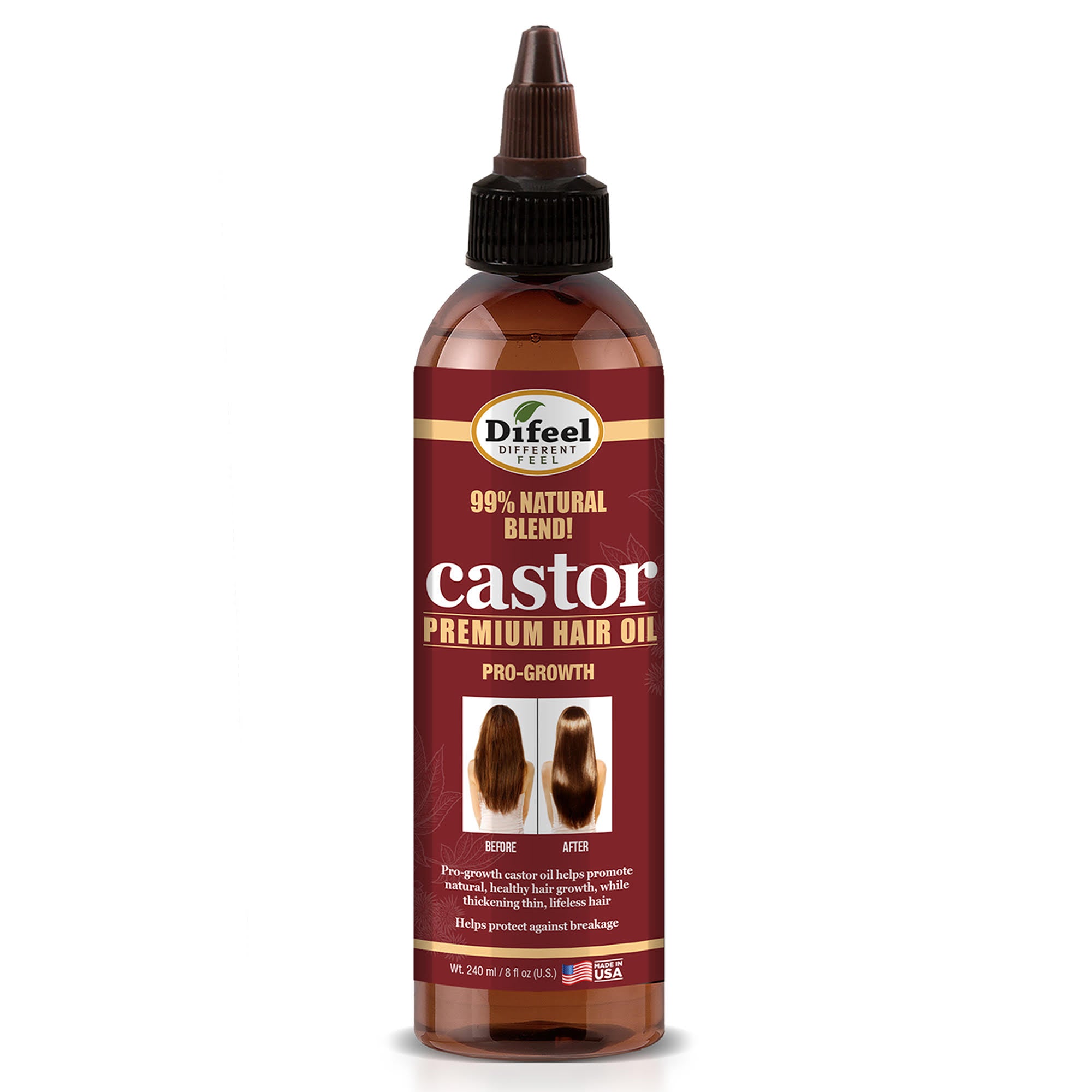 Difeel Castor Pro-Growth Hair Oil 8 oz.