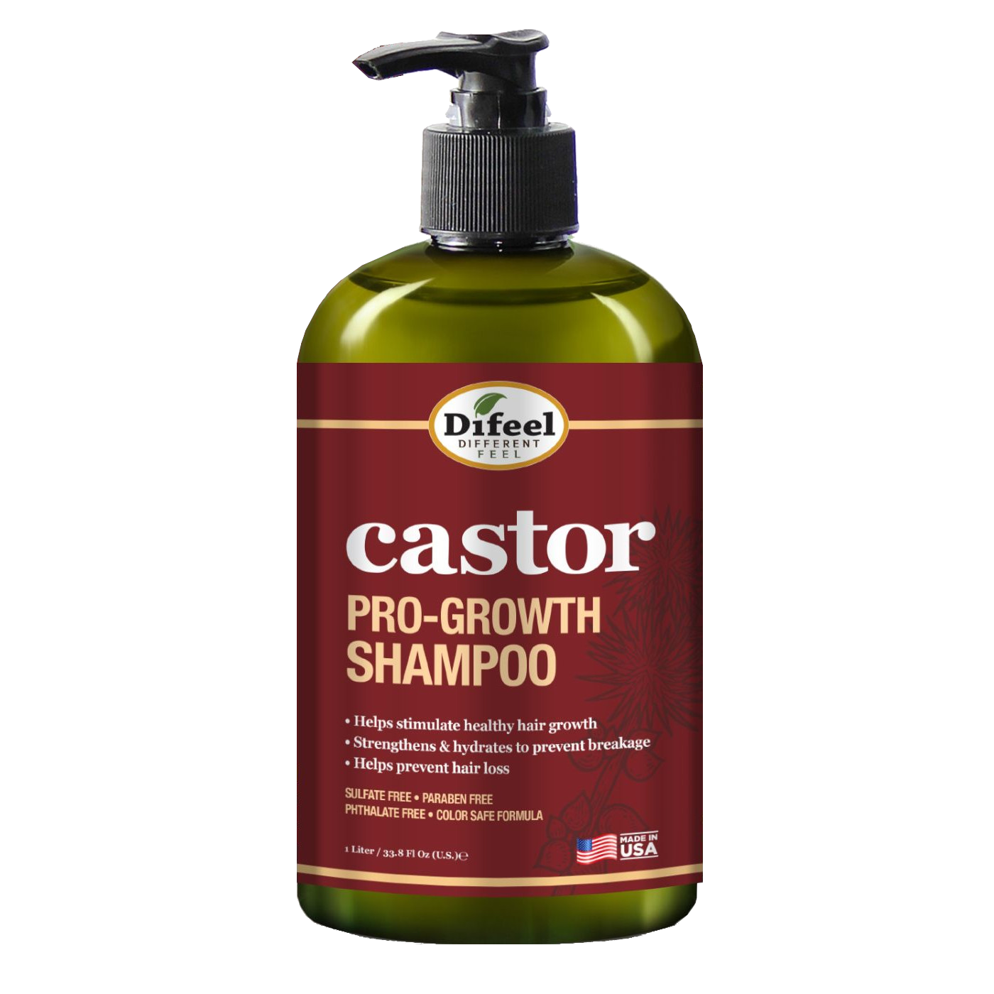 Difeel Castor Pro-Growth Shampoo 12 oz.