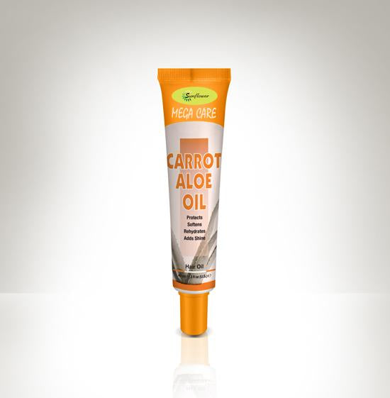 Difeel Mega Care Hair Oil - Aloe & Carrot Oil 1.4 oz. (PACK OF 2)