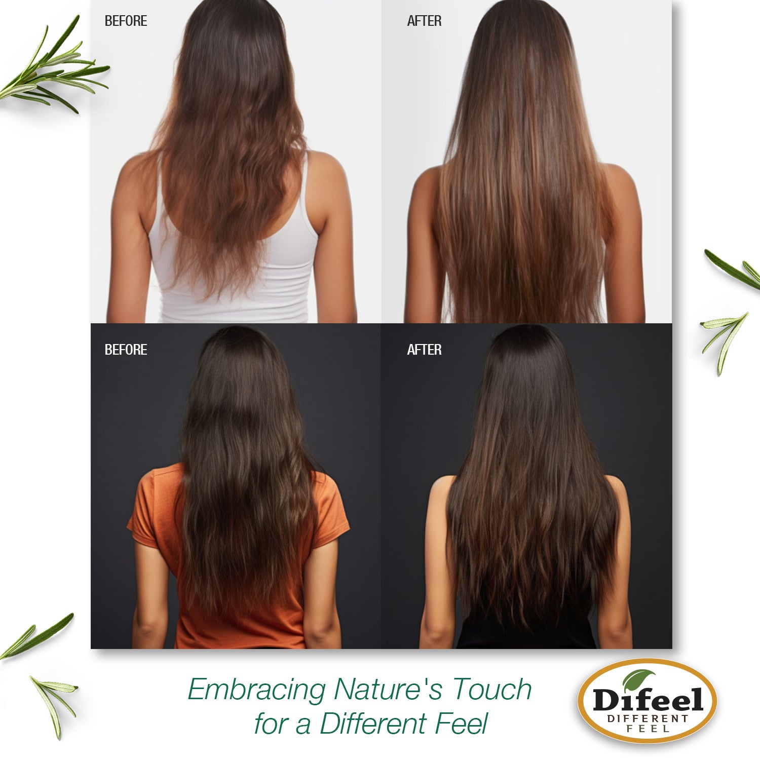Difeel Rosemary and Mint Hair Strengthening Shampoo with Biotin 33.8 oz.