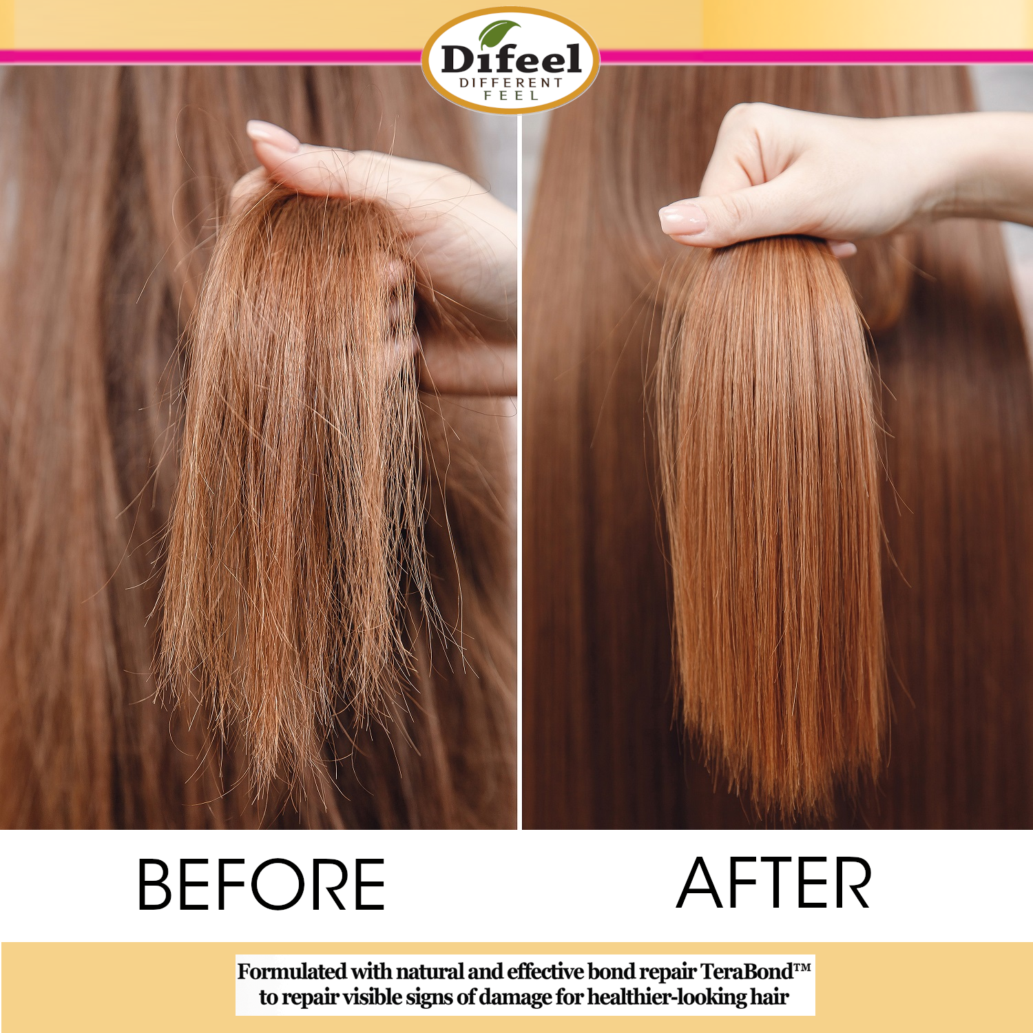 Difeel Bond & Repair Leave in Hair Treatment for Severely Damaged Hair 2.5 oz.