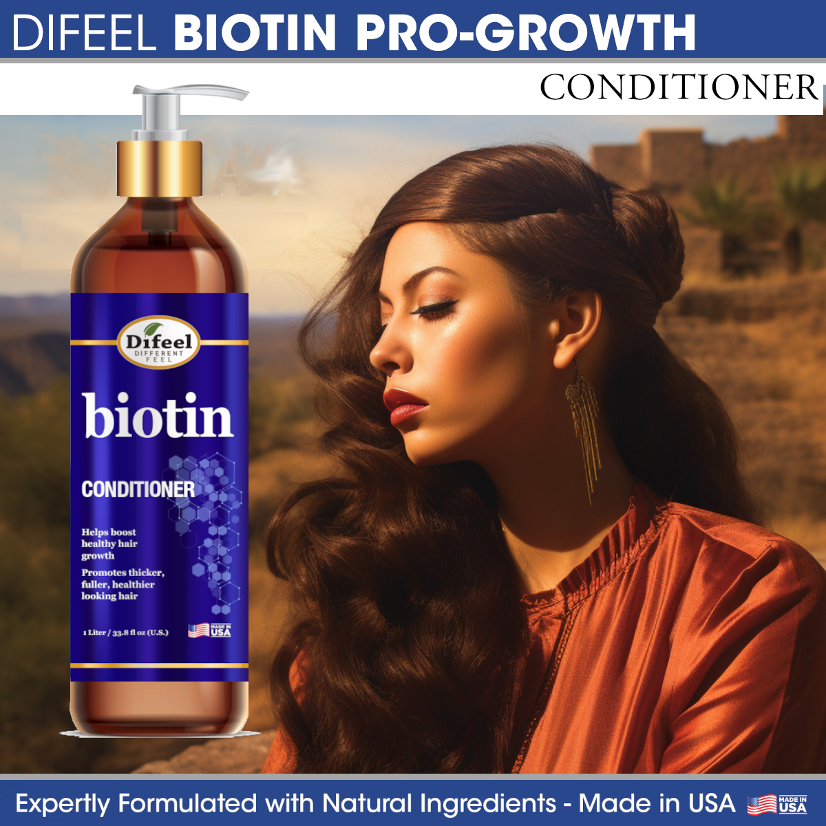 Difeel Elevated Biotin Conditioner for Hair Growth 33.8 oz.