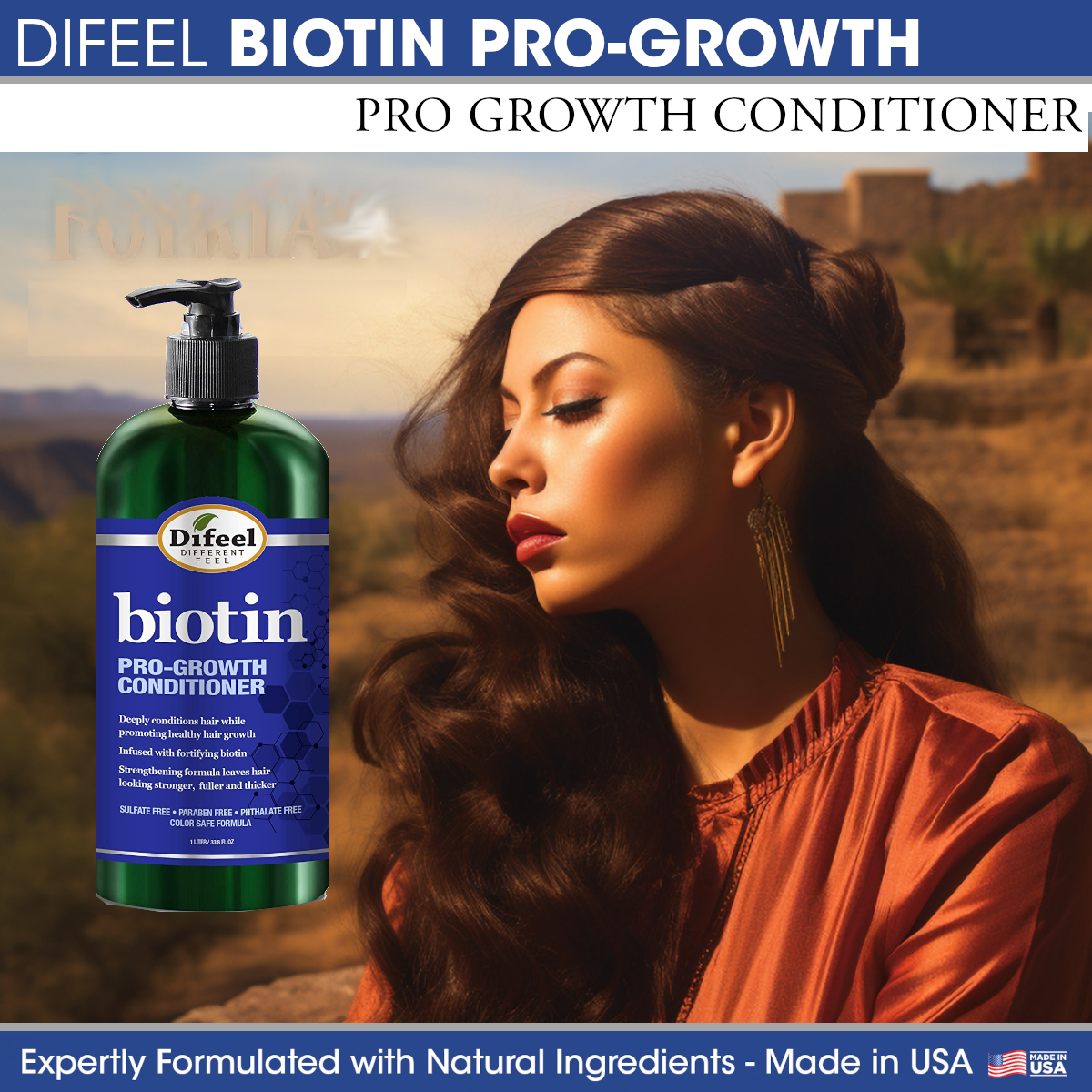 Difeel Elevated Biotin Pro-Growth Conditioner 12 oz.