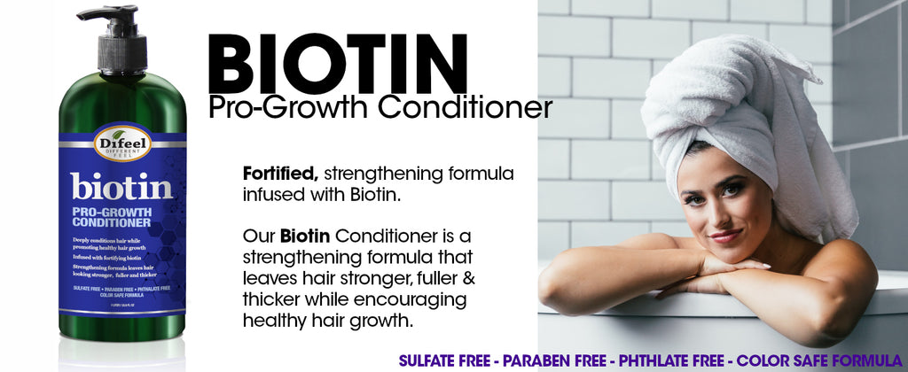 Difeel Biotin Pro-Growth Shampoo and Conditioner LARGE 2-PC Gift Set - Shampoo 33.8 oz.  and Conditioner 33.8 oz.
