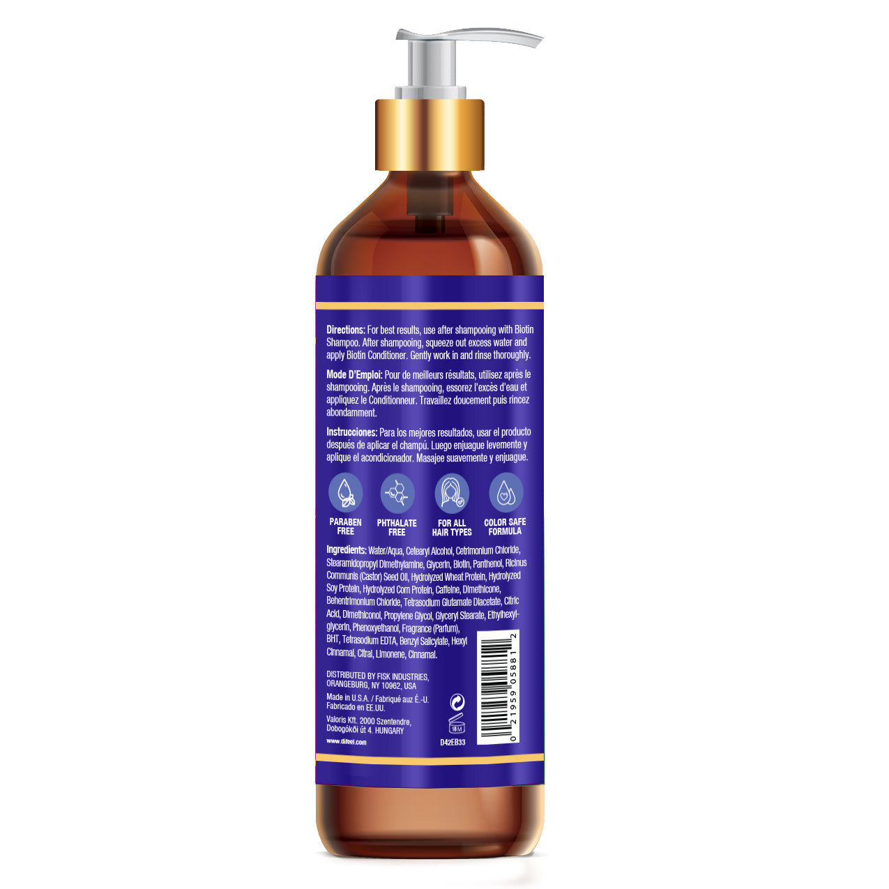 Difeel Elevated Biotin Conditioner for Hair Growth 33.8 oz.