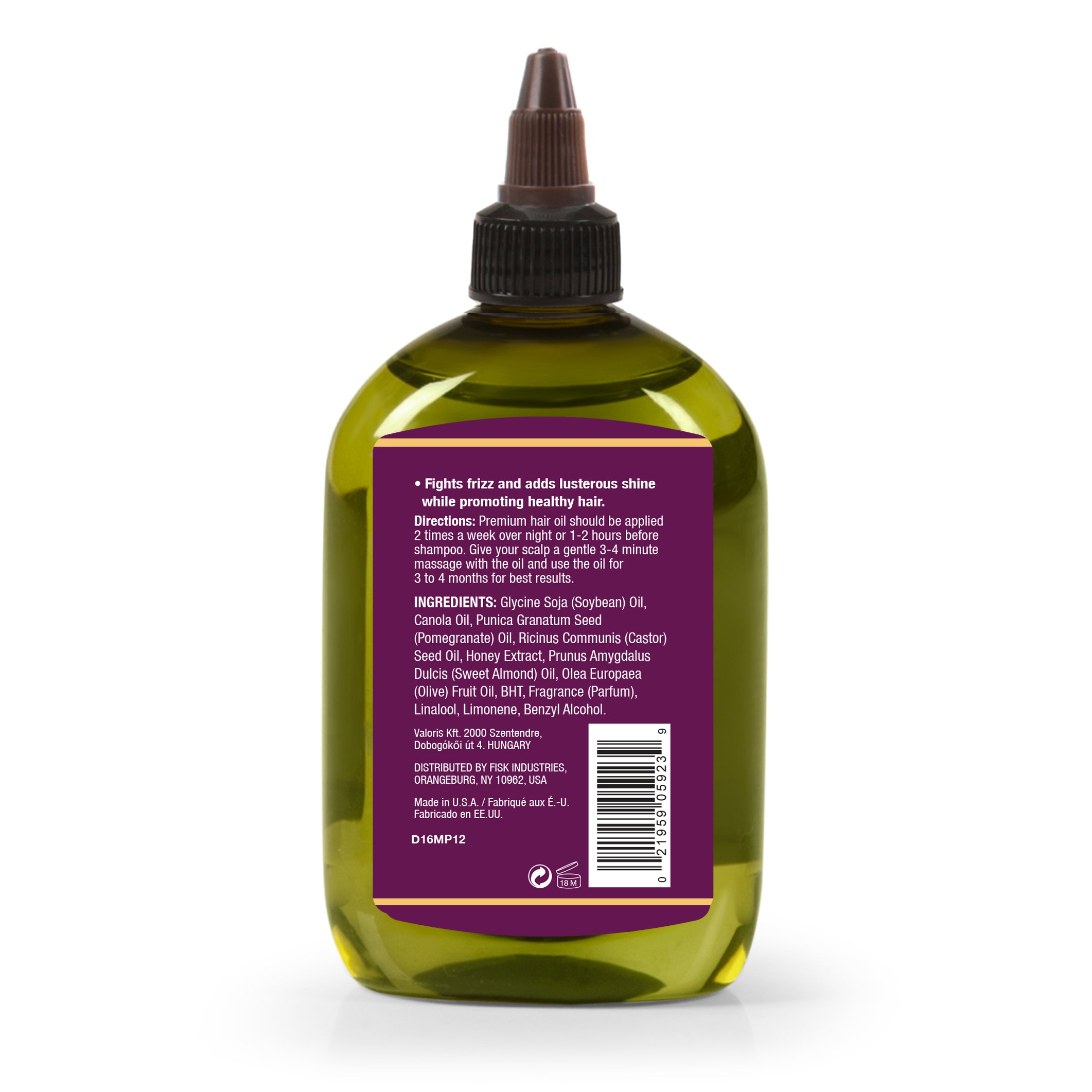 Difeel Elevated Pomegranate & Manuka Honey Premium Hair Oil 12 oz.