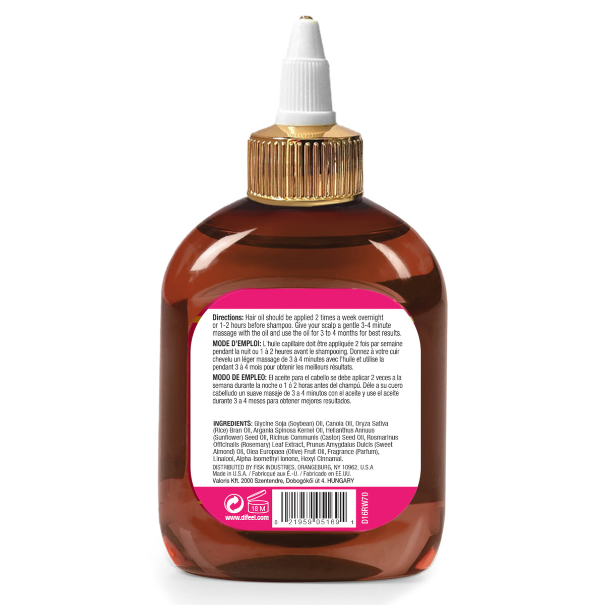 Difeel Rice Water Premium Hair Oil 7.1 oz. | difeel - find your natural ...