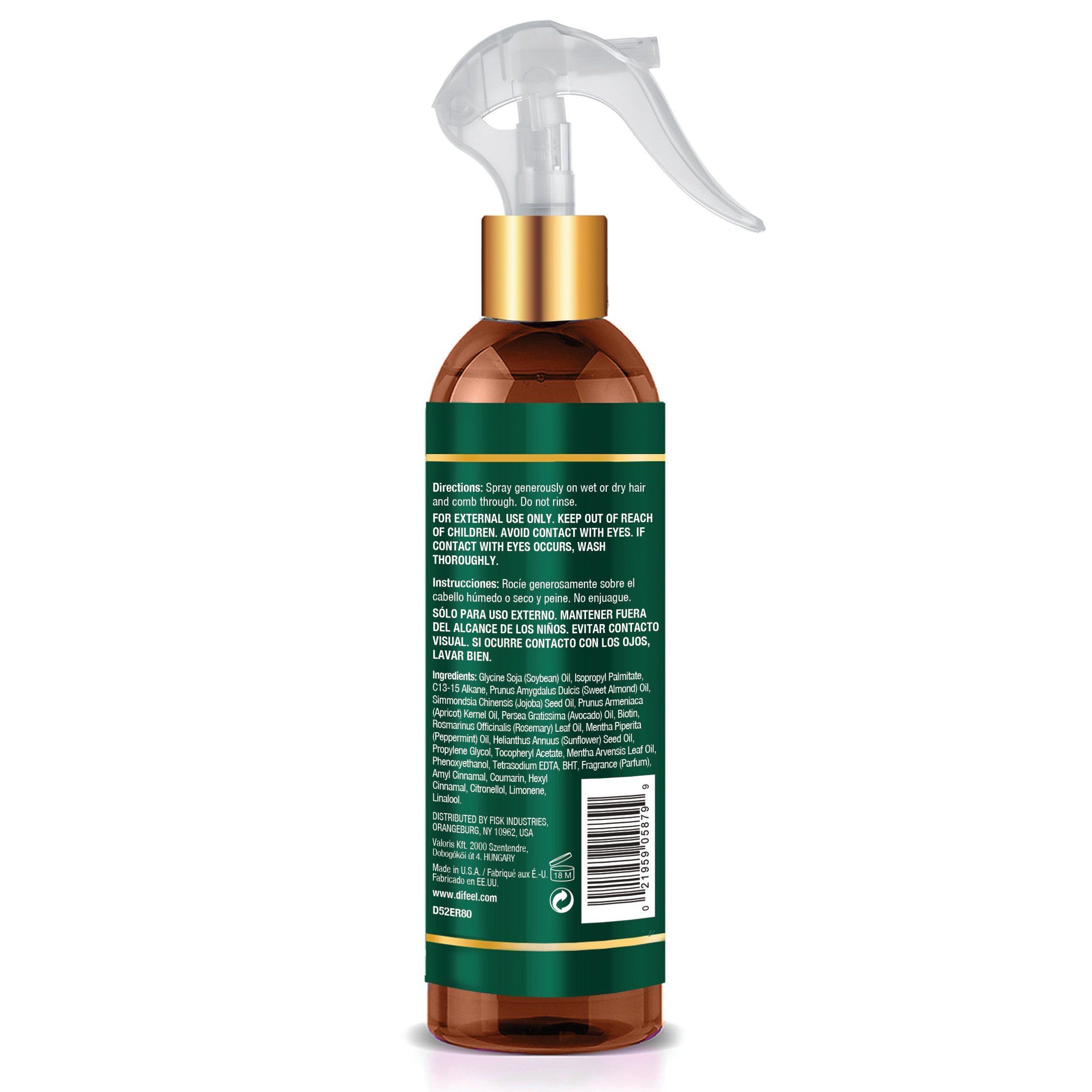 Difeel Elevated Rosemary and Mint Strengthening Leave-In Conditioning Spray 8 oz.