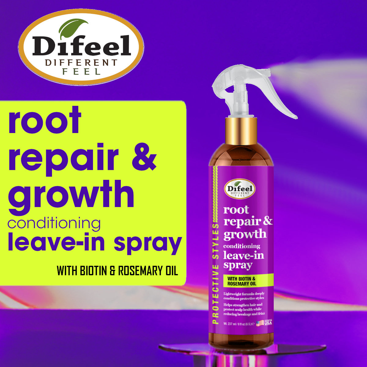 Difeel Root, Repair & Growth Conditioning Leave-in Spray 8 oz.