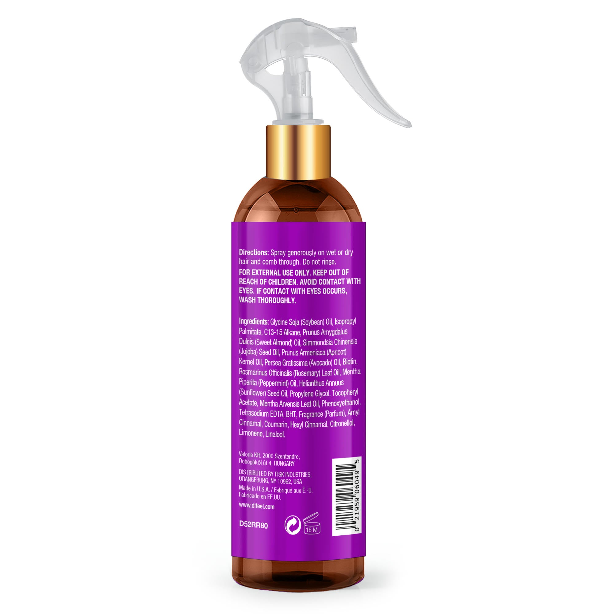 Difeel Root, Repair & Growth Conditioning Leave-in Spray 8 oz.