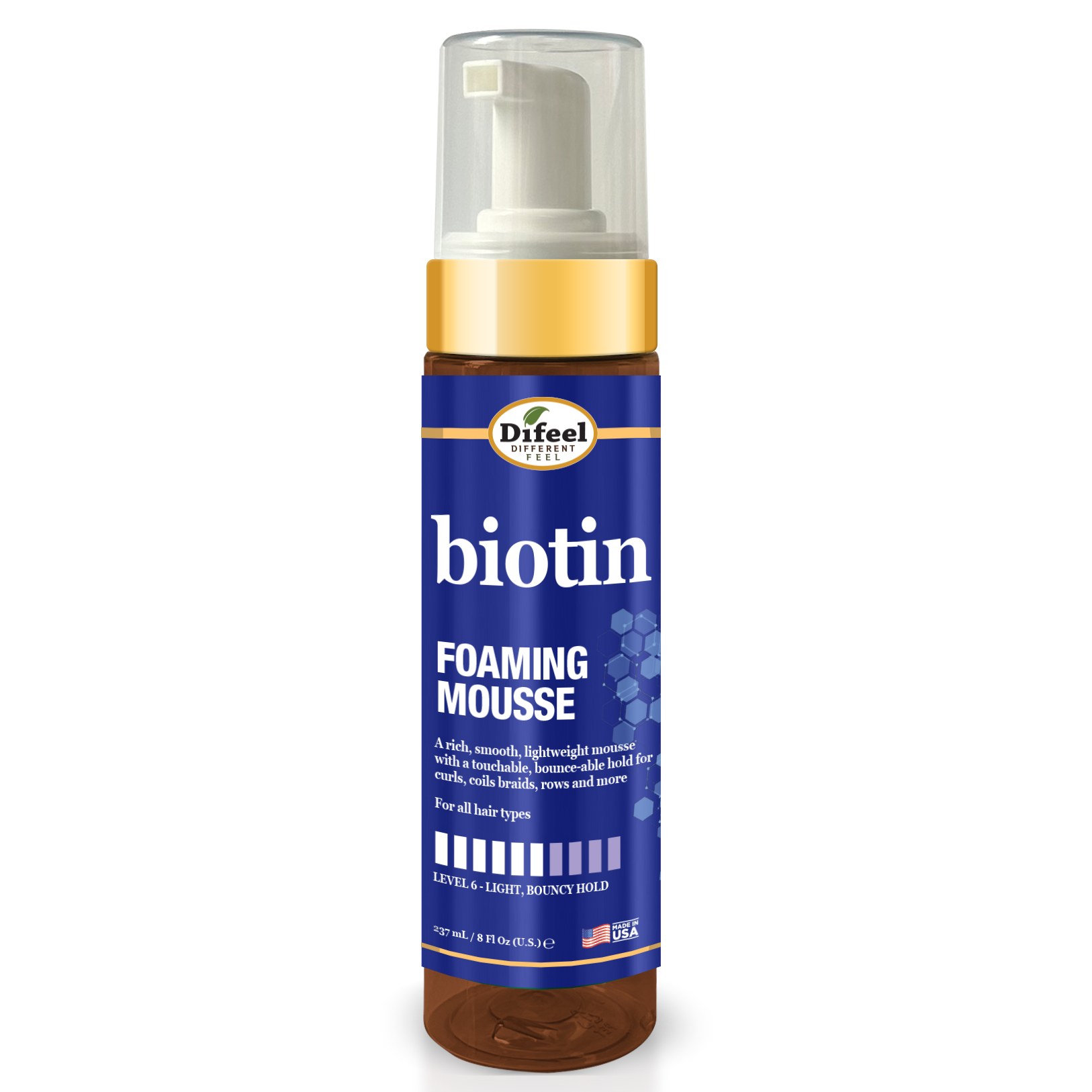 Difeel Biotin Foaming Mousse 8 oz.