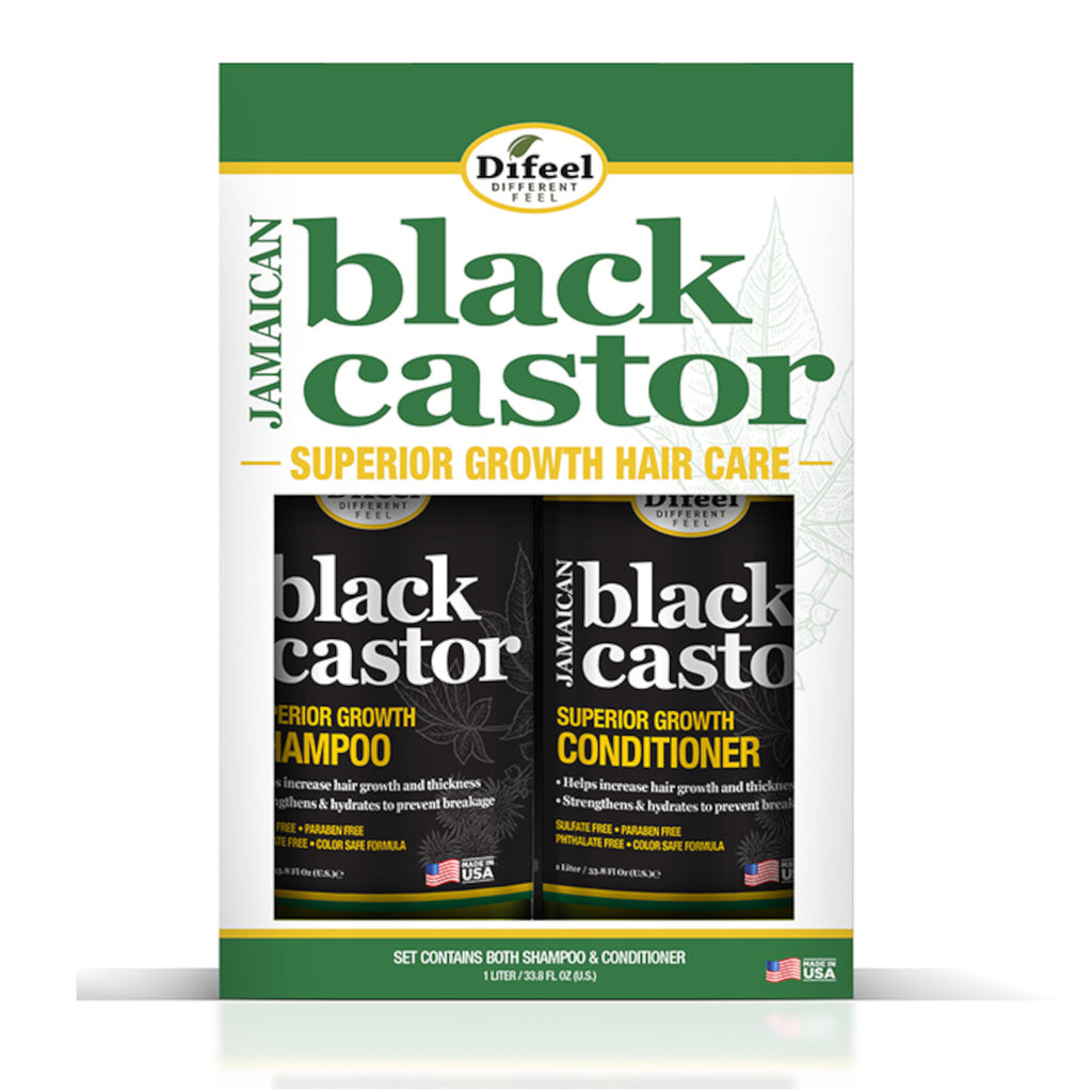 Difeel Jamaican Black Castor 2-PC Shampoo 33.8oz and Conditioner 33.8oz Gift Box - Shampoo & Conditioner Set