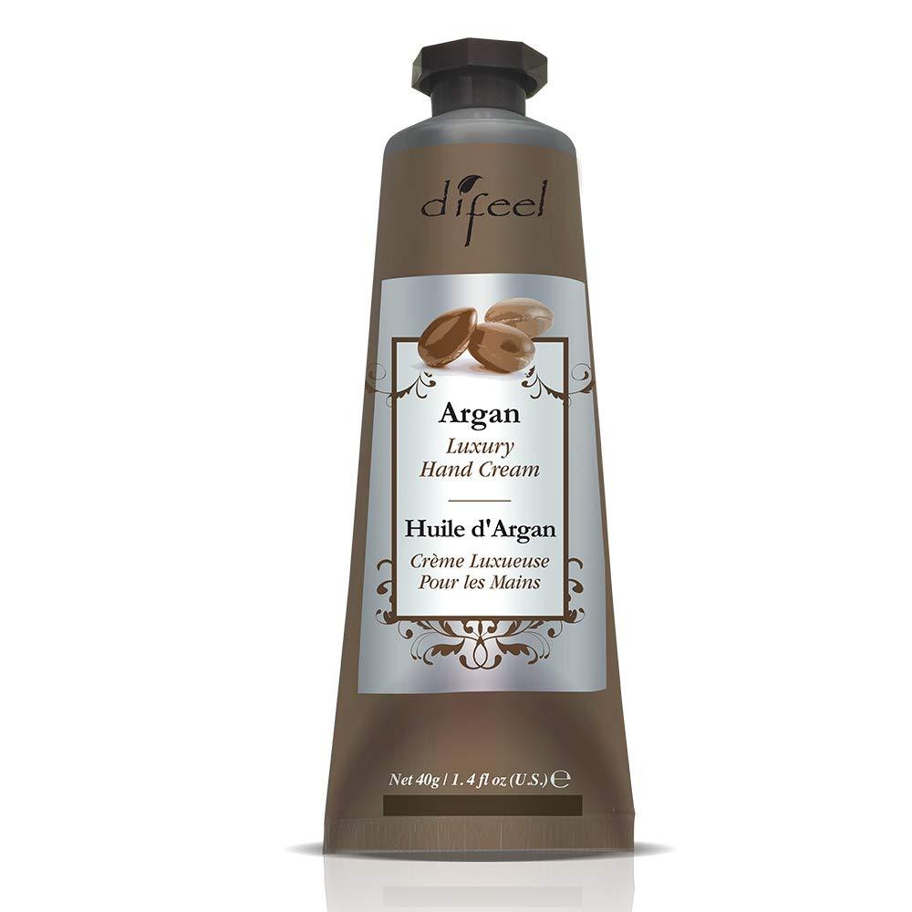 Difeel Luxury Moisturizing Hand Cream - Argan Oil for Dry Skin 1.4 oz. (PACK OF 2)