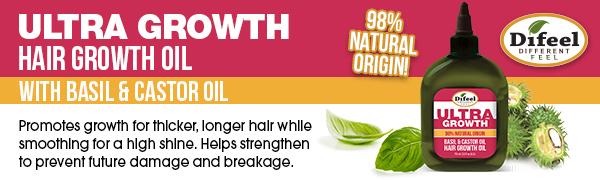 Difeel Ultra Growth Basil & Castor Oil Pro Growth Hair Mask 8 oz. (Pack of 2)