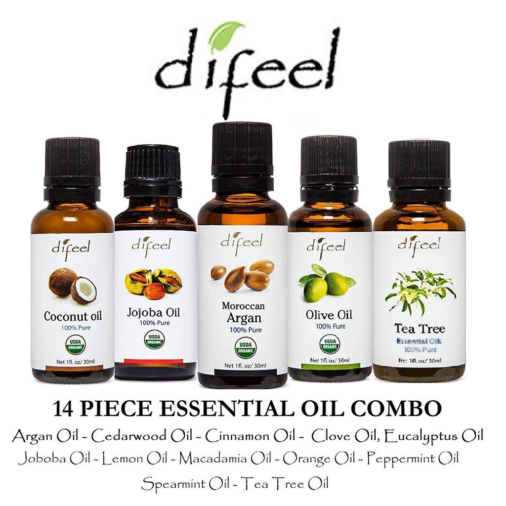 Difeel 100% Pure Essential Oils - The Complete Collection: 14 Piece Combo Set