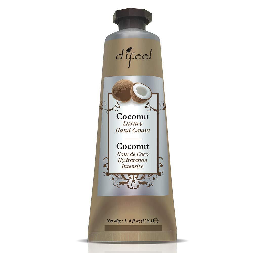 Difeel Luxury Moisturizing Hand Cream - Coconut Oil 1.4 oz. (PACK OF 2)