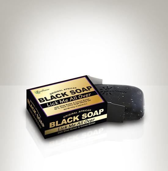 Difeel Original African Black Soap - Lick Me All Over 5 oz. (PACK OF 2)