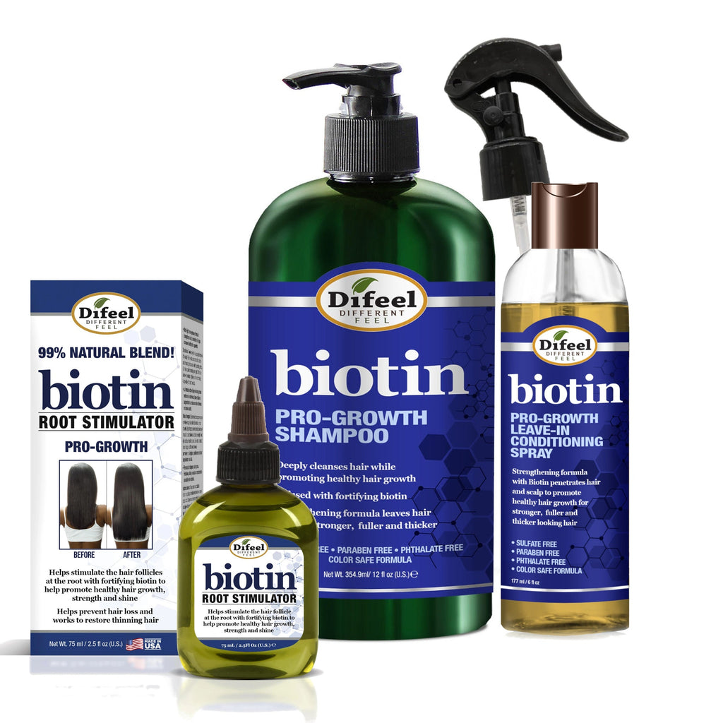 Difeel Biotin 3-PC Cleanse and Treat Hair Growth Set