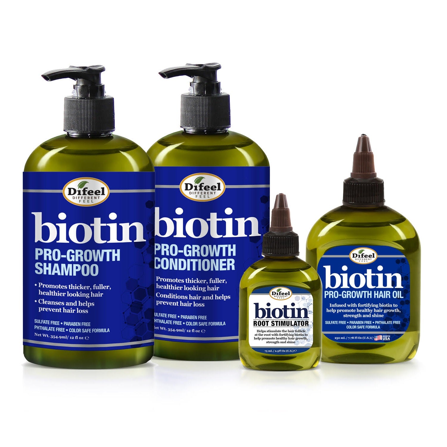 Difeel Biotin Regimen for Hair Growth - 4-Step Hair Growth System