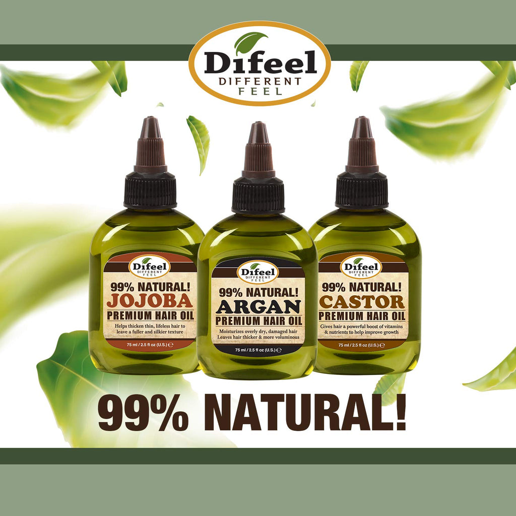 Difeel 99% Natural Hair Care Solutions - Hydrate Hair Oil 7.1 oz.