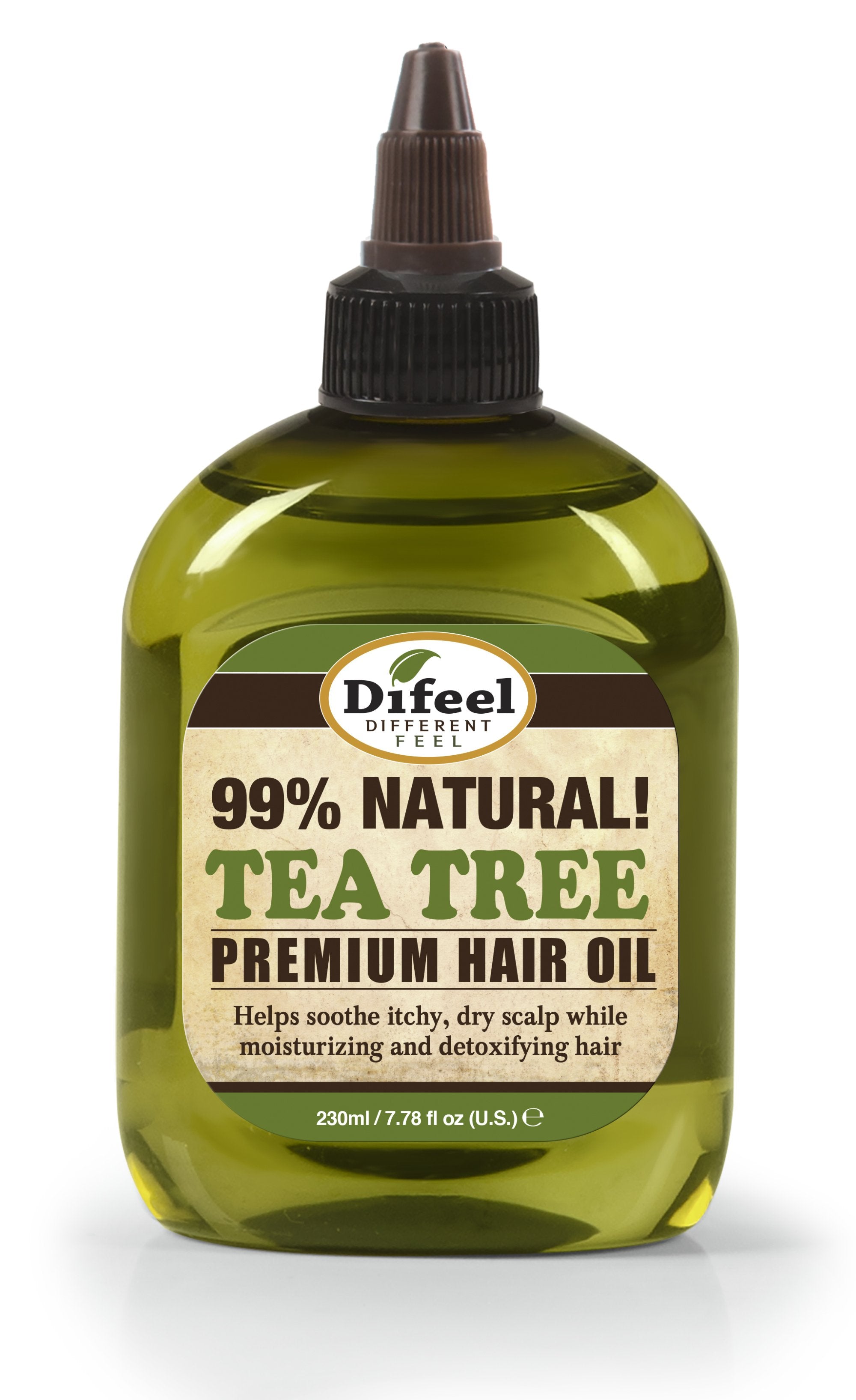 Difeel Premium Natural Hair Oil - Tea Tree Oil 8 oz. (PACK OF 2)