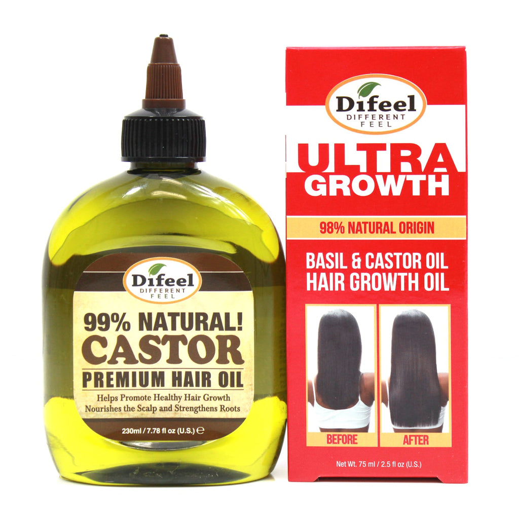 Difeel Castor Pro-Growth Hair Oil Collection 2-PC Set