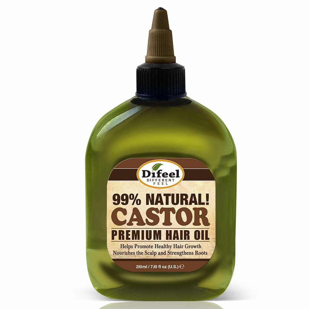 Difeel Premium Natural Hair Oil - Castor Oil 7.1 oz. (PACK OF 2)