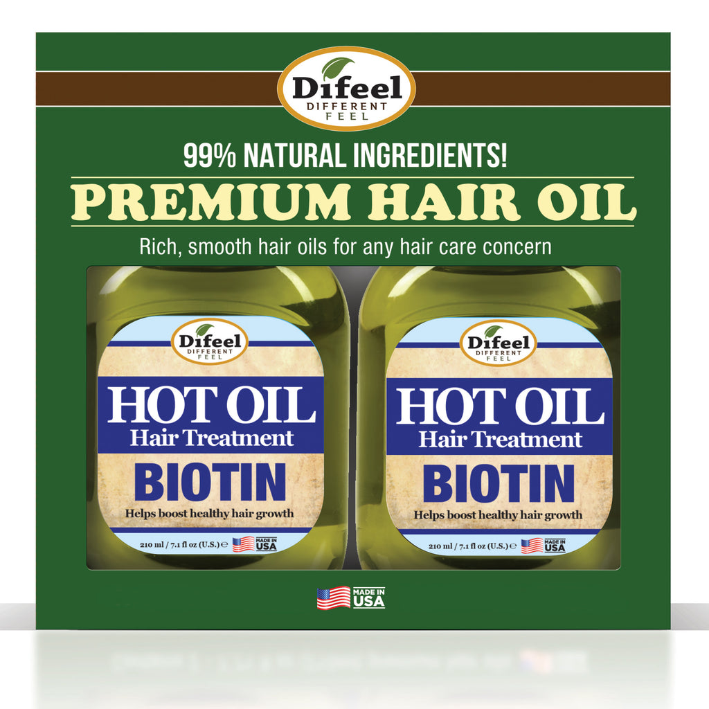 Difeel Biotin Hot Oil Treatment 7.1 oz. - Deluxe 2-PC Gift Set