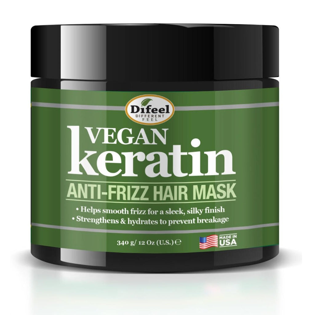 Difeel Vegan Keratin Anti Frizz Hair Mask 12 oz. (Pack of 2)