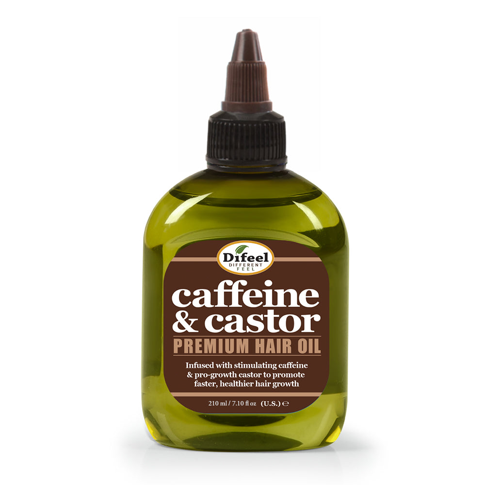 Difeel Caffeine & Castor Premium Hair Oil for Faster Hair Growth 7.1 oz. (PACK OF 4)