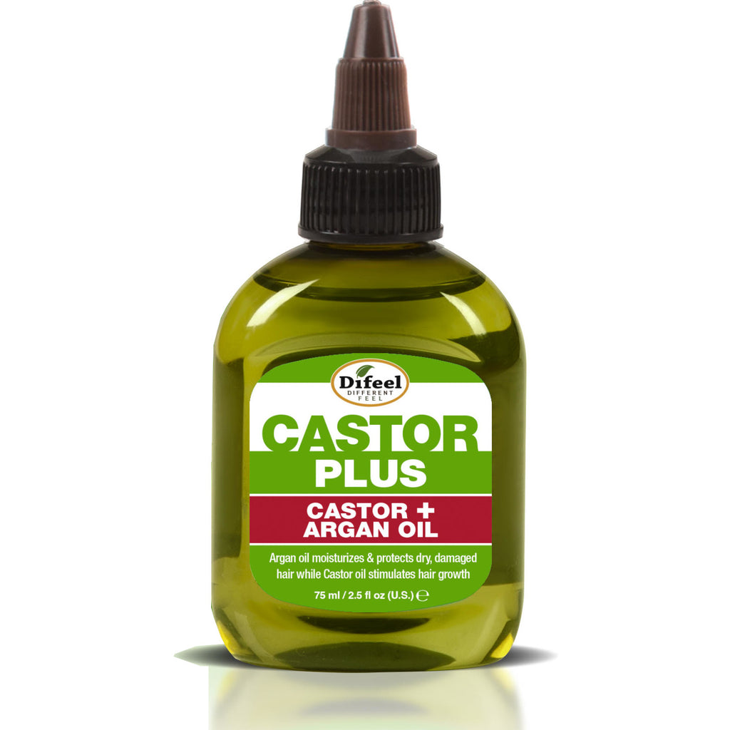 Difeel Premium Castor Plus Argan - Pro-Growth + Hydrating Premium Hair Oil 2.5 oz.