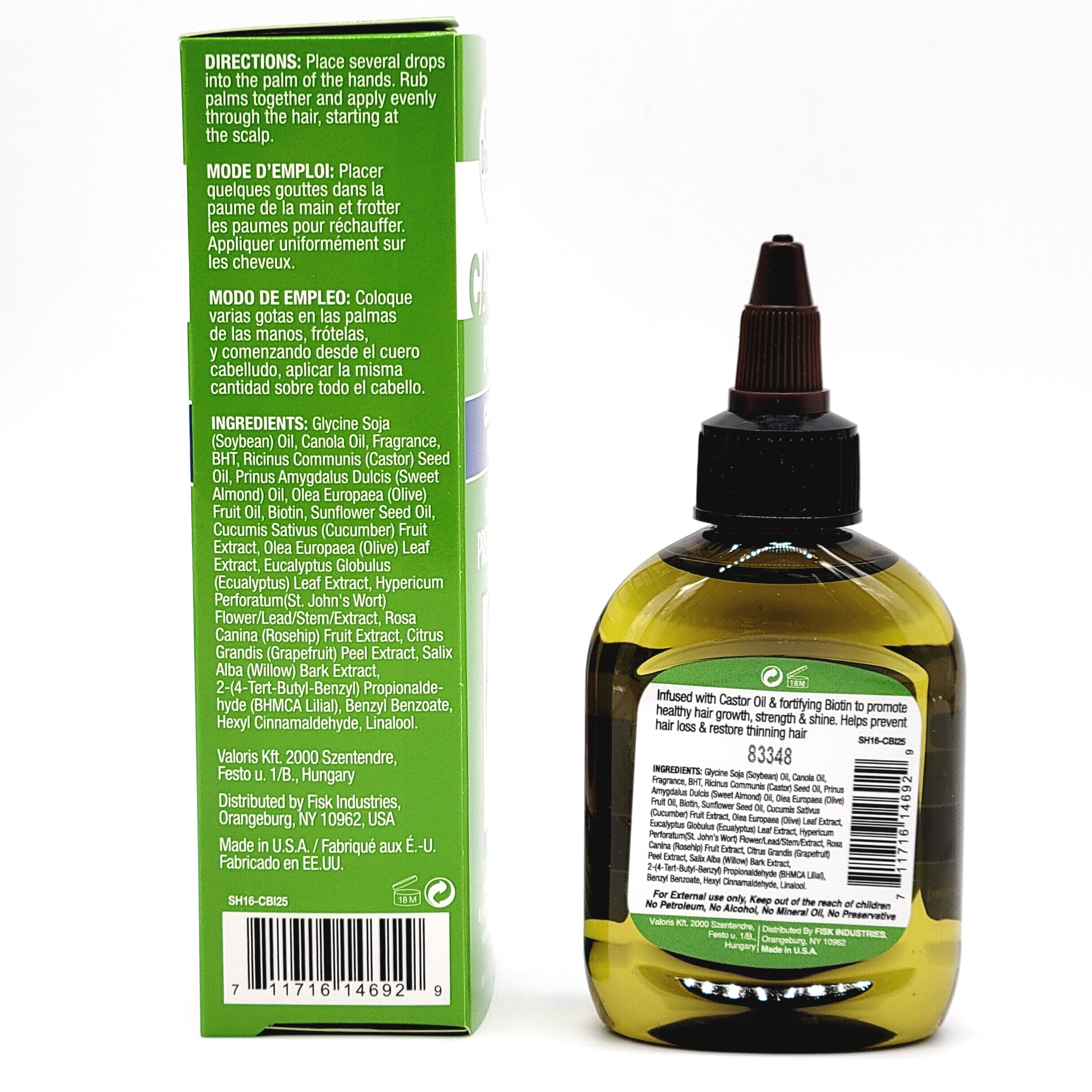 Difeel Castor Plus Biotin - Mega-Growth Premium Hair Oil 2.5 oz.