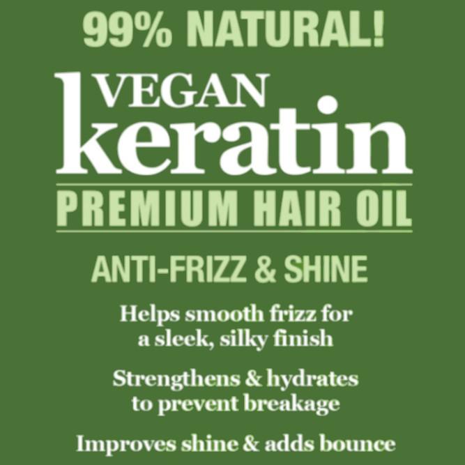 Difeel Vegan Keratin Premium Hair Oil - Anti Frizz & Shine 7.1 oz. (PACK OF 2)