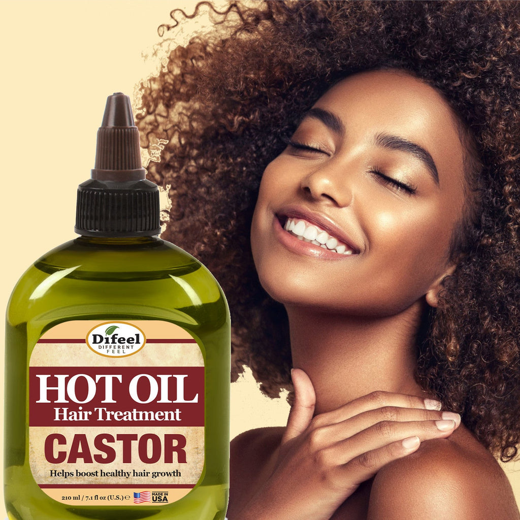 Difeel Castor Hot Oil Treatment 7.1 Ounce - Deluxe 2-PC Gift Set