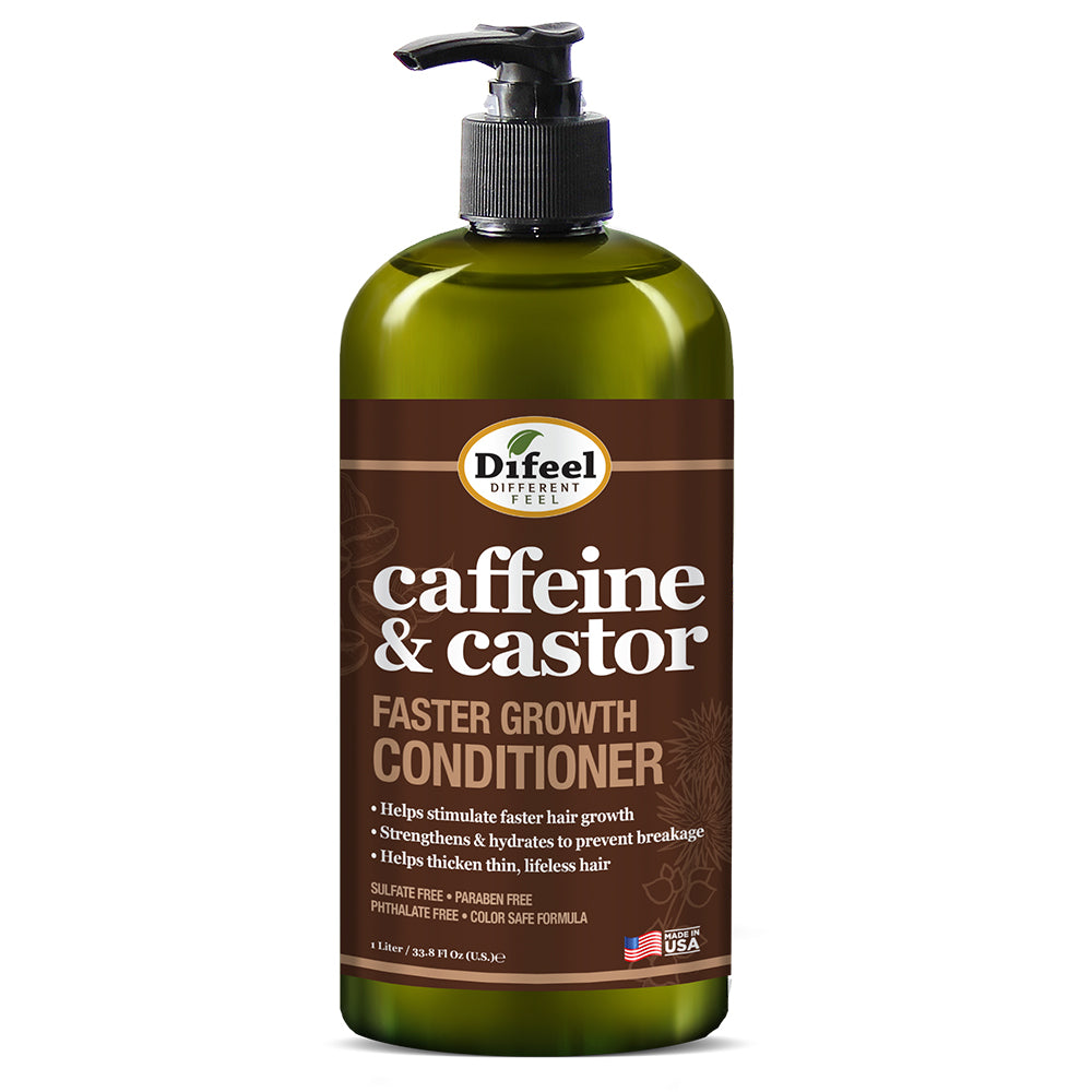 Difeel 2-PC Caffeine & Castor Shampoo & Conditioner for Faster Hair Growth 33.8 oz. - 2-PC Shampoo & Conditioner Set