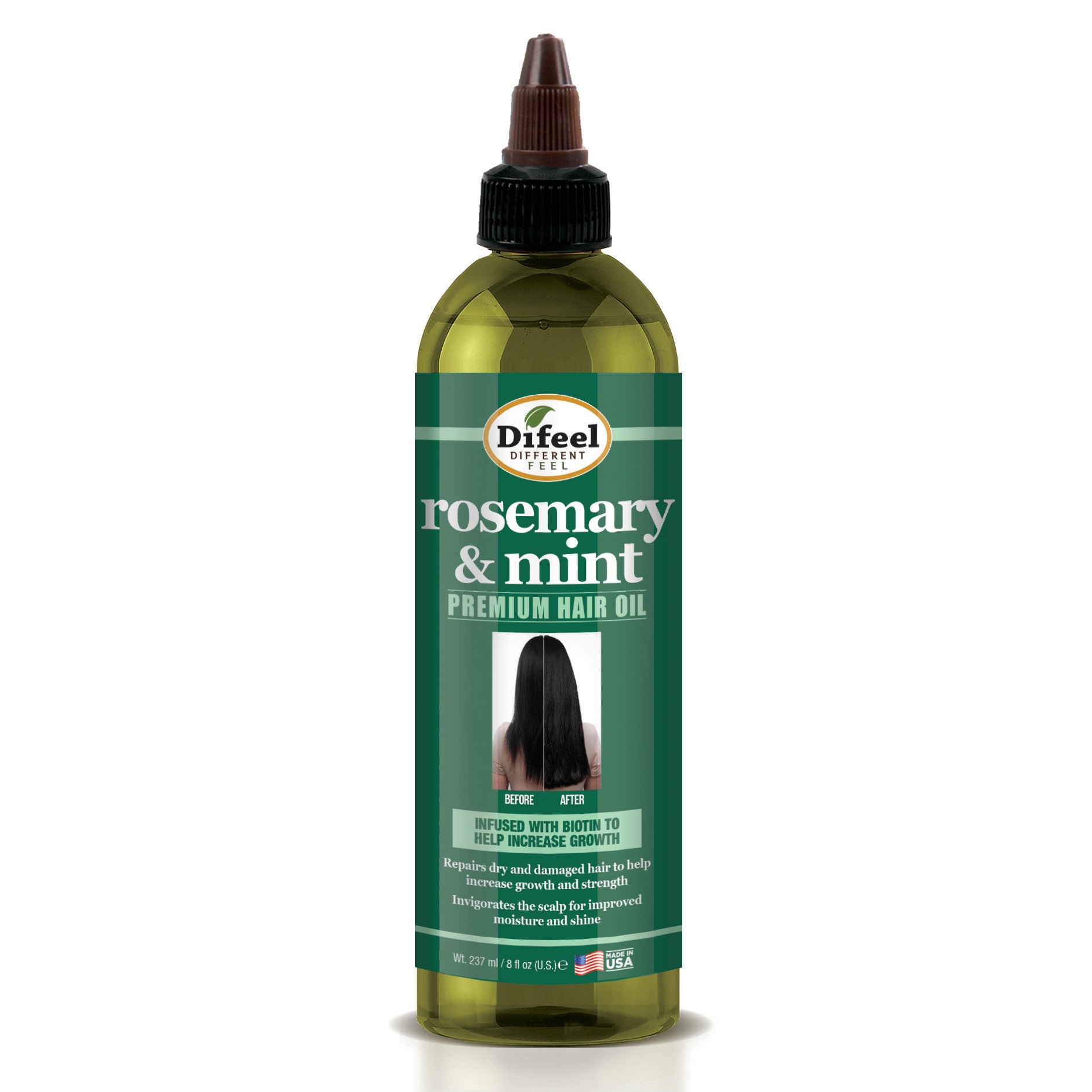 Difeel Rosemary and Mint Premium Hair Oil 8 oz. | difeel - find