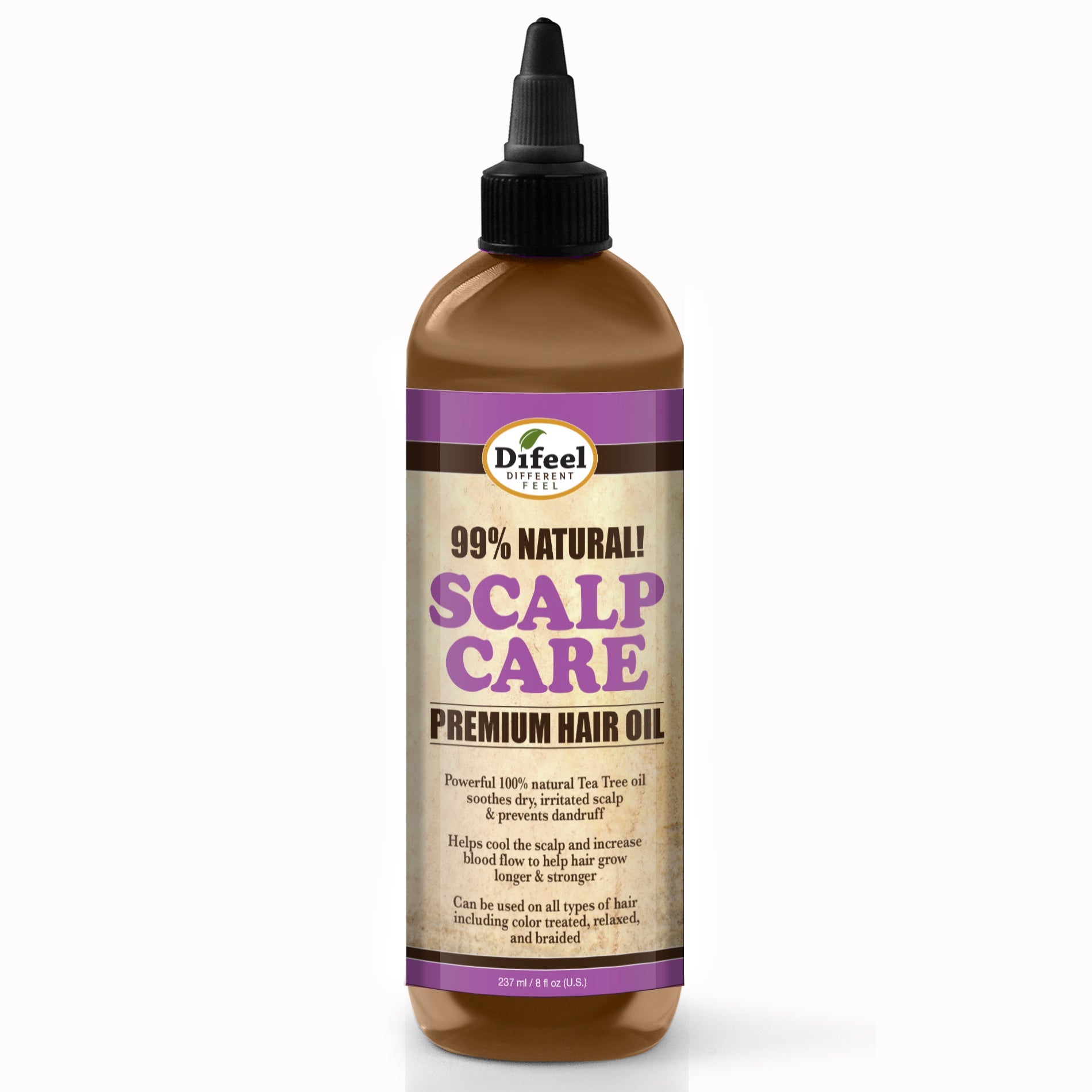 Difeel Premium Natural Hair Oil - Scalp Care 7.1 oz. (PACK OF 4)