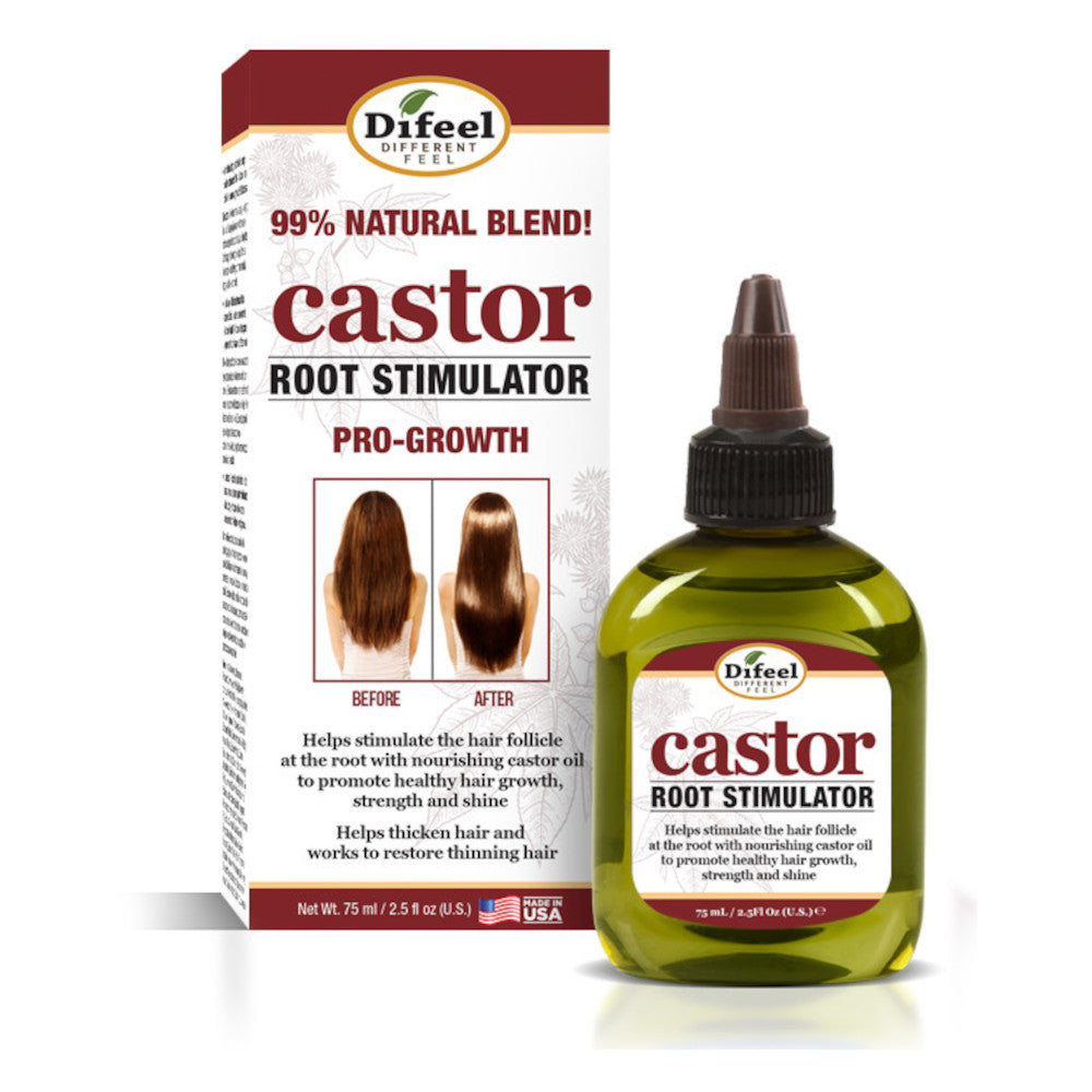 Difeel 3-PC Castor Pro-Growth Hair Growth: Cleansing & Treatment Set - Includes 12 oz. Shampoo, 12 oz.  Conditioner, & 2.5 oz. Root Stimulator