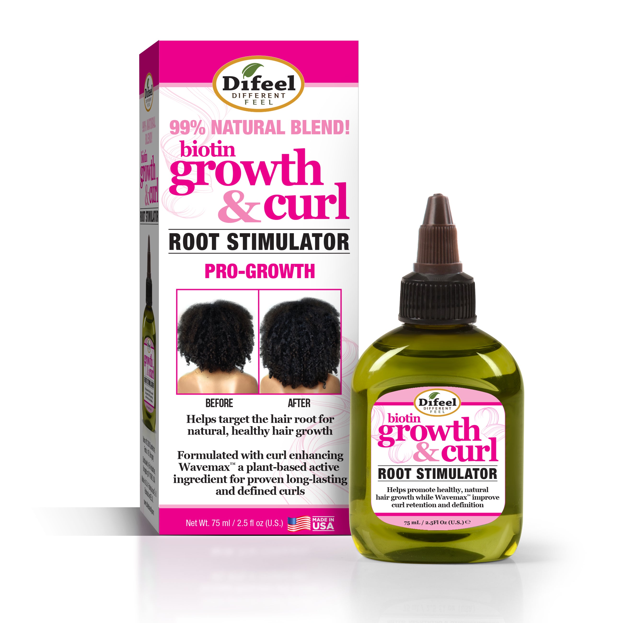 Difeel Growth and Curl Biotin Pro-Growth Root Stimulator 2.5 oz.