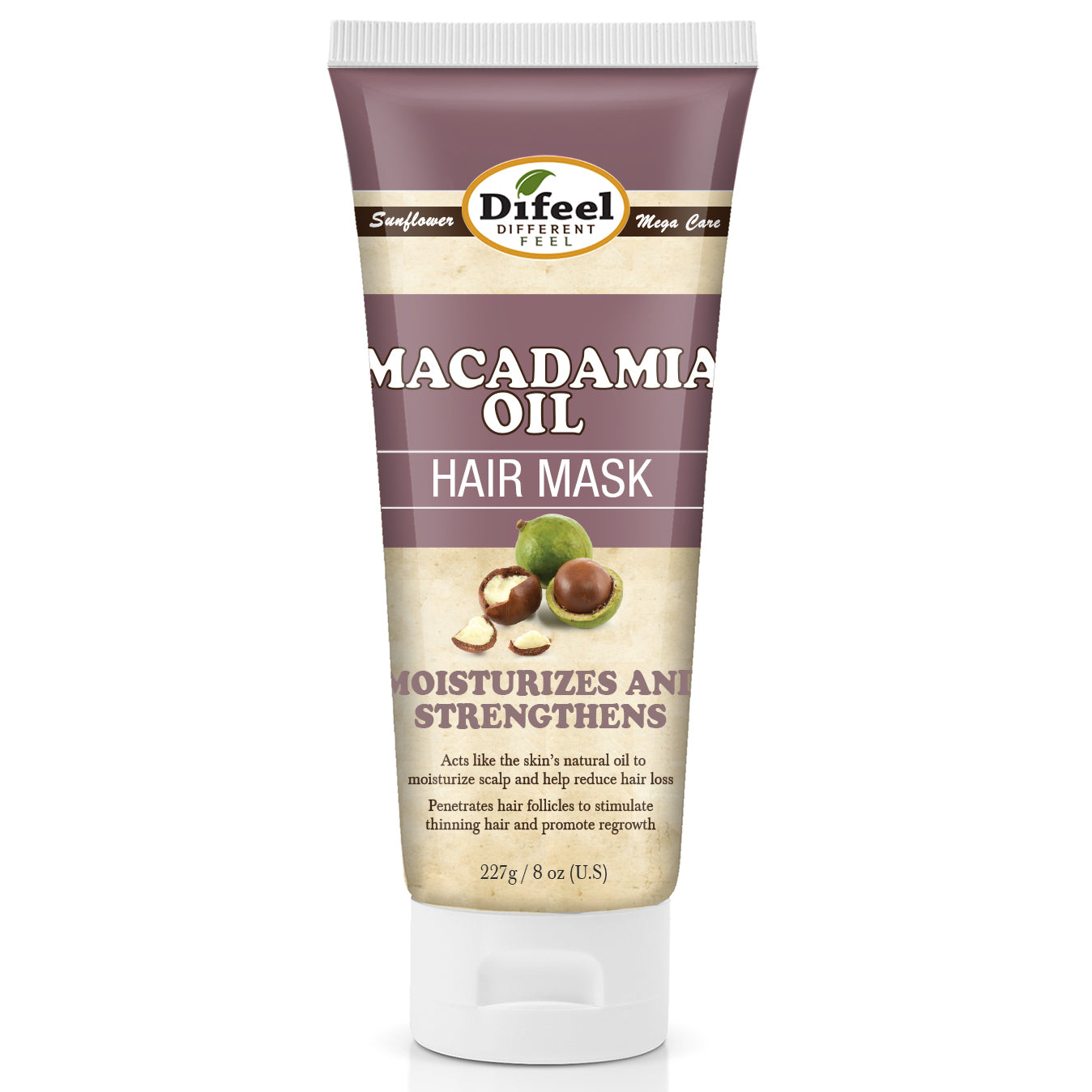 Difeel Macadamia Oil Hair Mask 8 oz.
