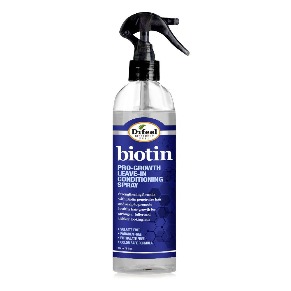 Difeel Biotin Pro-Growth Leave in Conditioning Spray 6 oz. (PACK OF 2)