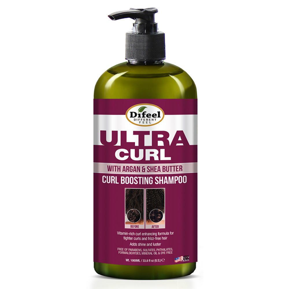 Difeel Ultra Curl with Argan & Shea Butter - Curl Boosting Shampoo 33.8 oz.