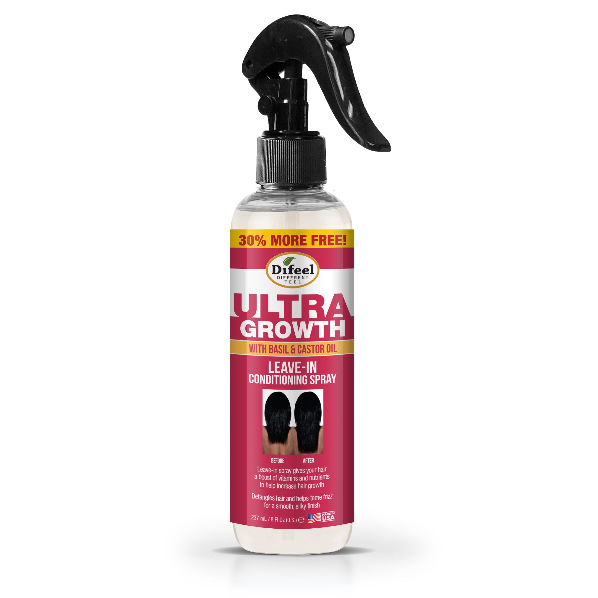 Difeel Spray de sellado antihumedad Ultra Curl de 8 oz. - Tratamiento  capilar antiencrespamiento, spray de sellado de rizos a prueba de humedad