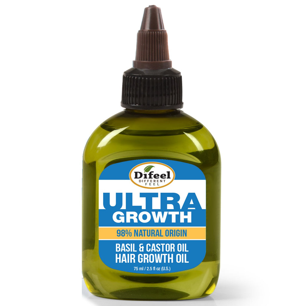 Difeel MENS Ultra Growth Basil & Castor Hair Growth Oil 2.5 oz. (PACK OF 2)