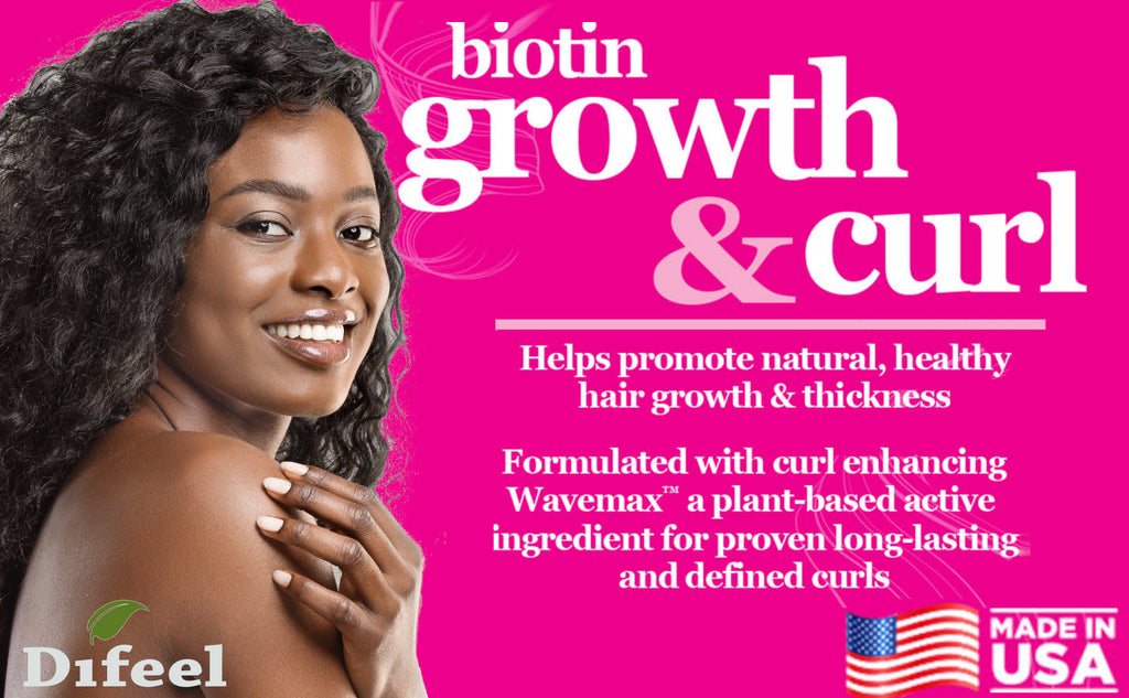 Difeel Growth and Curl Biotin Premium Hair Oil 2.5 oz.