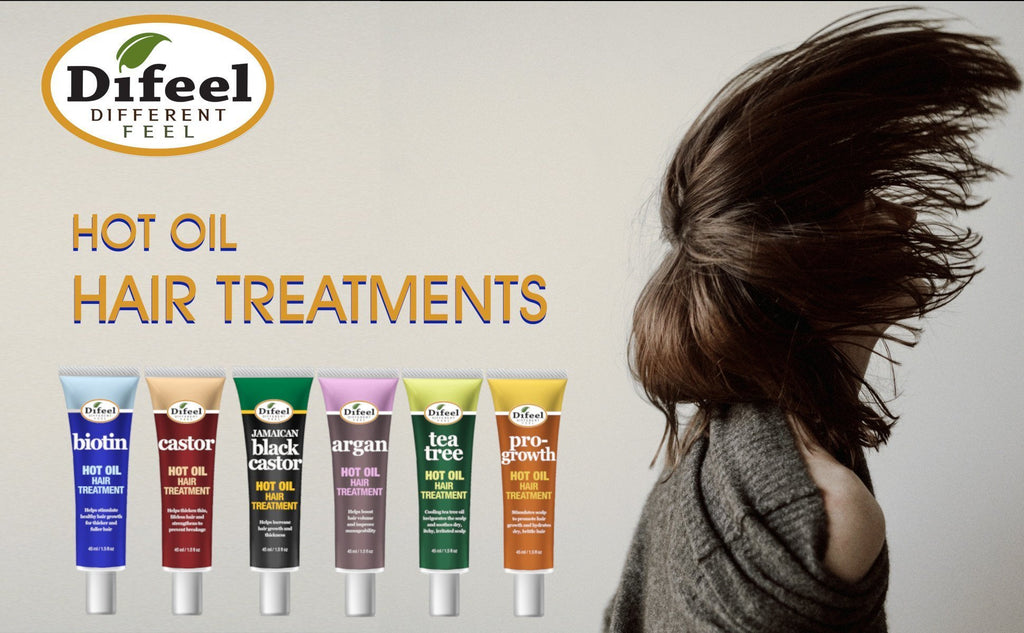 Difeel Hot Oil Hair Treatment with Castor Oil 1.5 oz. (Pack of 2)